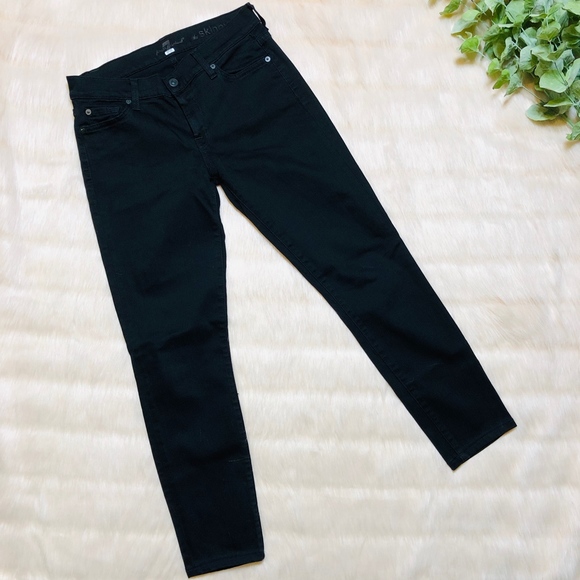 7 For All Mankind The Skinny Black Jeans - Picture 6 of 9